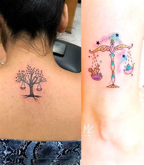 signo libra tatuaje mujer|Tatuajes del signo libra para mujeres